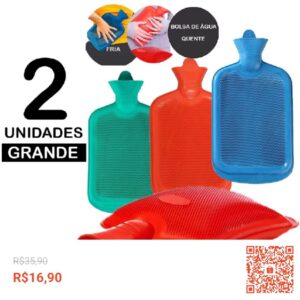 Confira KIT2 Bolsa Grande Termica De Agua Quente Fria Compressa Cólica Dores com 53% de desconto! Somente R$16,90. Encontre na Shopee agora!