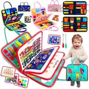 Dê uma olhada em Busy Board Montessori Brinquedos para Crianças Brinquedo Sensorial Pré-escolar Aprendizagem Educacional Atividades de Viagem para Meninos Habilidades Motoras Finas por R$40,81 - R$79,00. Compre na Shopee agora!