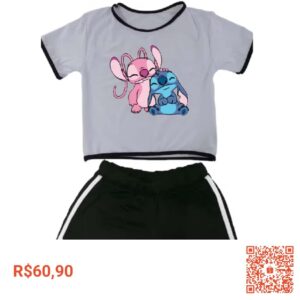 Confira Conjuntinho Menina Modelo Novo Verão Desenho Lilo por R$60,90. Encontre na Shopee agora!