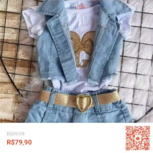 Confira Roupa infantil menina blogueirinha 4 peças Tam 2 A 8 ANOS com 20% de desconto! Somente R$79,90. Encontre na Shopee agora!