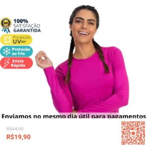 Confira camisa proteção solar feminina uv lisa - segunda pele. proteção uv cores blusa lisa - uv fator 50+ com 56% de desconto! Somente R$19,90. Encontre na Shopee agora!